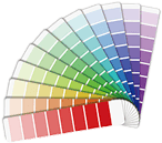 A set of color schemes for the roof finishes.